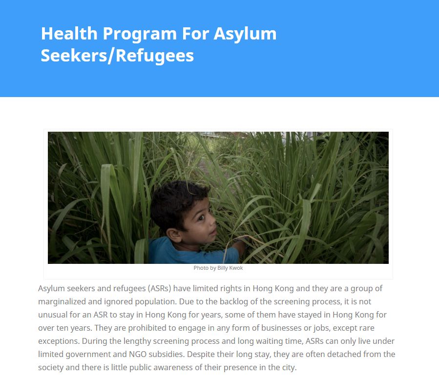 Health Program For Asylum Seekers