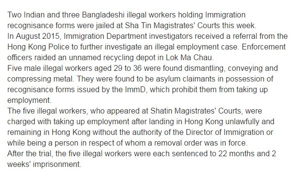 Standard 7th April Bangladesh arrested for illegal work