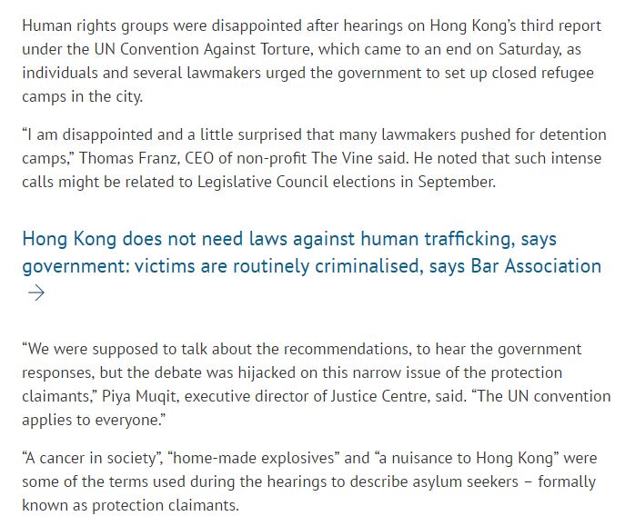 SCMP 12 June 2016, Lawmakers Hijack Torture Debate