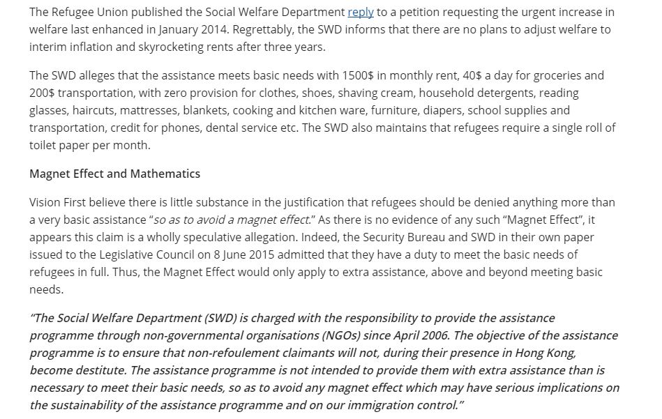 Vf SWD Violates the Rights Of Refugees